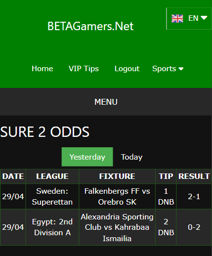 vip bet won ticket